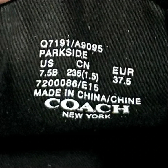 New COACH Parkside Ocelot Animal Print Leather Slip-on Shows, Size 7.5 - Picture 6 of 6